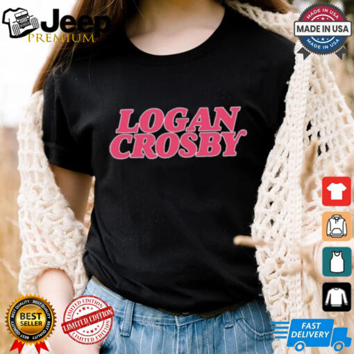 Logan Crosby Pink Lettering Tee Shirt