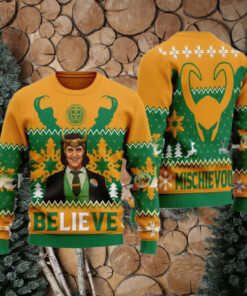 Loki Believe Ugly Christmas Sweater