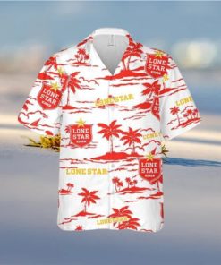 Lone Star Hawaiian Button Up Shirt Island Palm Leaves Loves