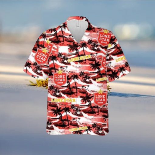 Lone Star Hawaiian Sea Island Pattern Shirt Hawaii Beer Loves