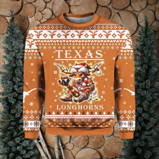 Longhorns Football Ugly Christmas Sweater