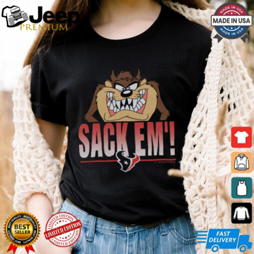 Looney Tunes Taz Sack Em’ x Houston Texans Shirt