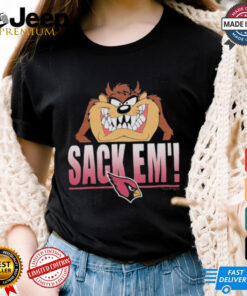 Looney Tunes Taz Tasmania Sack Em’ x Arizona Cardinals T Shirts