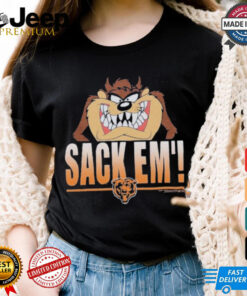 Looney Tunes Taz Tasmania Sack Em’ x Chicago Bears T Shirts