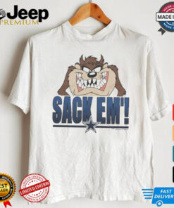 Looney Tunes Taz Tasmania Sack Em’ x Dallas Cowboys T Shirts