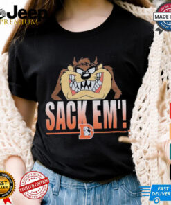 Looney Tunes Taz Tasmania Sack Em’ x Denver Broncos T Shirts