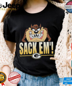 Looney Tunes Taz Tasmania Sack Em’ x Green Bay Packers T Shirts