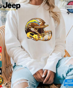 Los Angeles Chargers Golden Chrome helmet shirt