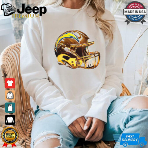 Los Angeles Chargers Golden Chrome helmet shirt