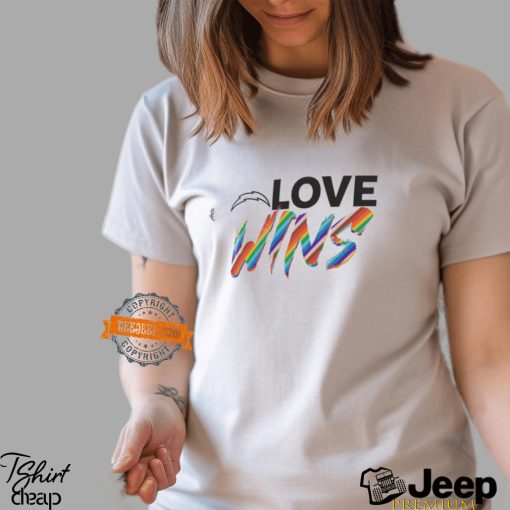 Los Angeles Chargers Pride Love Wins 2024 Shirt