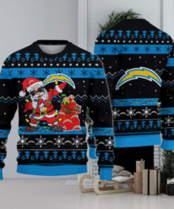 Los Angeles Chargers Santa Claus Ugly Christmas Sweater