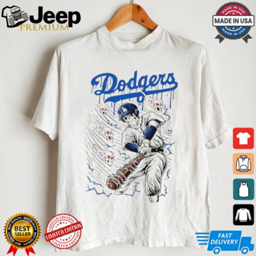 Los Angeles Dodger Bleeding Blue skeleton shirt