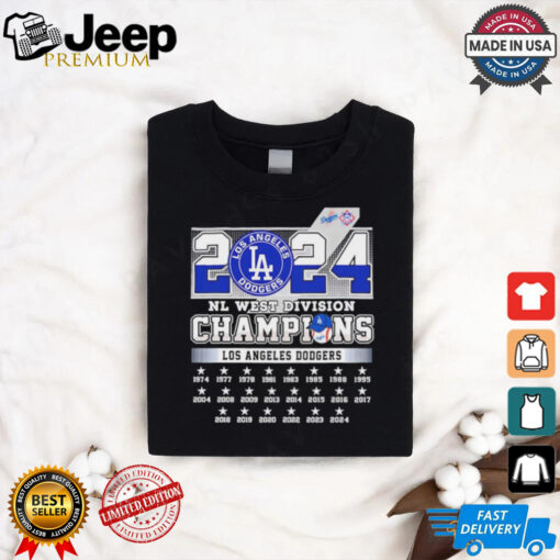 Los Angeles Dodgers 1974 2024 NL West Division Champions shirt