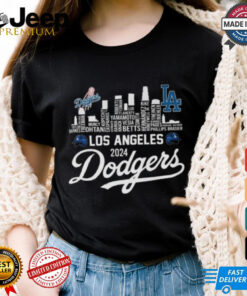 Los Angeles Dodgers 2024 Champions Skyline Of LA City T Shirt