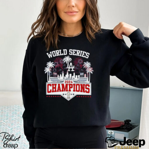 Los Angeles Dodgers 2024 Champions World Series Celebration With Fan Shirt