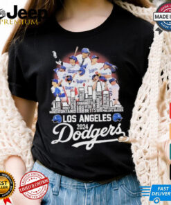 Los Angeles Dodgers 2024 National League Champions city skyline players names shirt