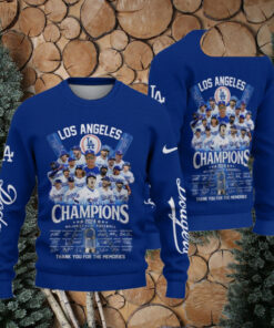 Los Angeles Dodgers 2024 World Champions Ugly Sweater