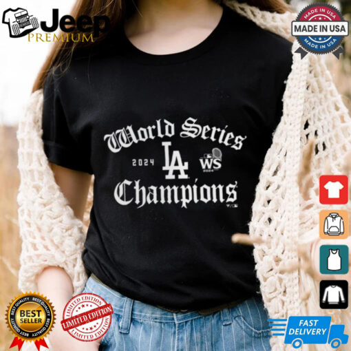 Los Angeles Dodgers Black 2024 World Series Champions Fanatics Exclusive T Shirt