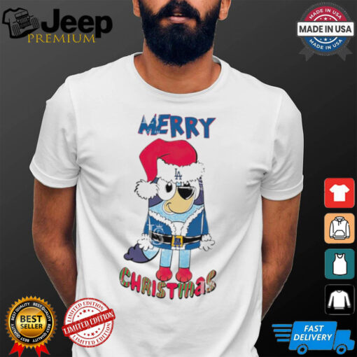 Los Angeles Dodgers Bluey Merry Christmas Bluey Santa Claus shirt