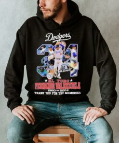 Los Angeles Dodgers El Tori Fernando Valenzuela 1960 2024 Thank You For The Meories Signatures Shirt