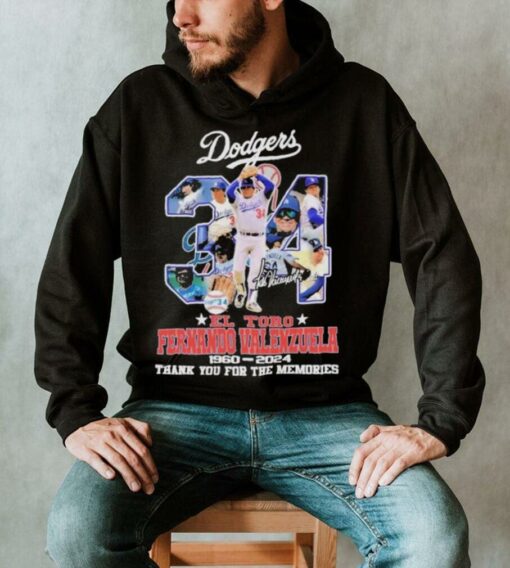 Los Angeles Dodgers El Tori Fernando Valenzuela 1960 2024 Thank You For The Meories Signatures Shirt