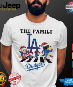 Los Angeles Dodgers Family Bluey Christmas Abbey Road shirt