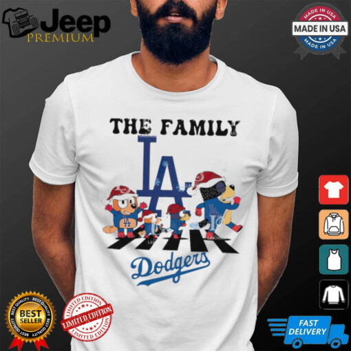 Los Angeles Dodgers Family Bluey Christmas Abbey Road shirt