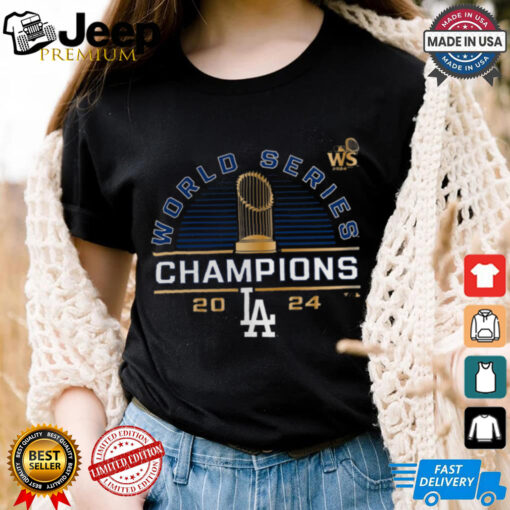 Los Angeles Dodgers Fanatics 2024 World Series Champions Tri Blend T Shirt