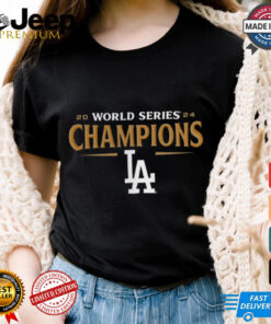 Los Angeles Dodgers Fanatics Black 2024 World Series Champions Jersey Roster T Shirt