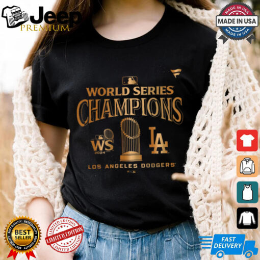 Los Angeles Dodgers Fanatics Black 2024 World Series Champions Locker Room Parade T Shirt