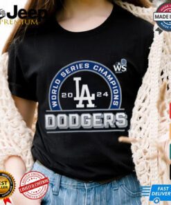 Los Angeles Dodgers Fanatics Royal 2024 World Series Champions Logo Roster T Shirt