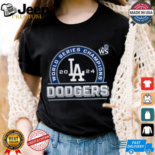 Los Angeles Dodgers Fanatics Royal 2024 World Series Champions Logo Roster T Shirt