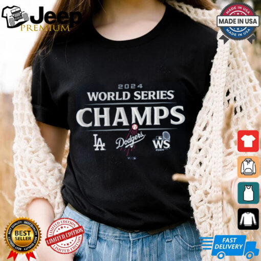 Los Angeles Dodgers Fanatics Royal 2024 World Series Champions Official Logo T Shirt