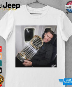 Los Angeles Dodgers Freddie Freeman sleep with World Series Trophy moment shirt