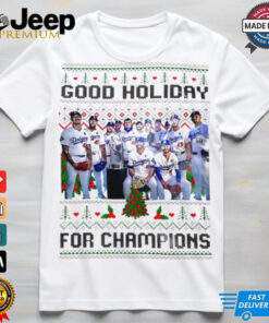 Los Angeles Dodgers Good holiday for champions ugly christmas shirt