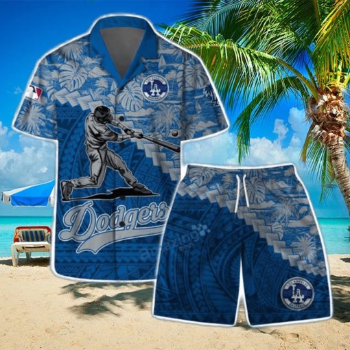 Los Angeles Dodgers MLB Flower 3D Life Style Summer Hawaiian Shirt & Short