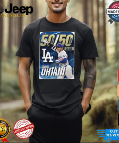 Los Angeles Dodgers MLB Shohei Ohtani 50 50 Club Signature Poster t shirt