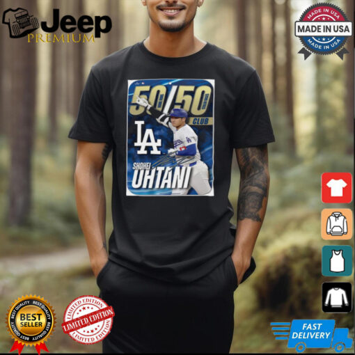 Los Angeles Dodgers MLB Shohei Ohtani 50 50 Club Signature Poster t shirt