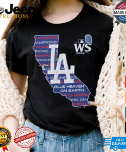 Los Angeles Dodgers Majestic Threads Women's 2024 World Series Champions Off Shoulder Shirt