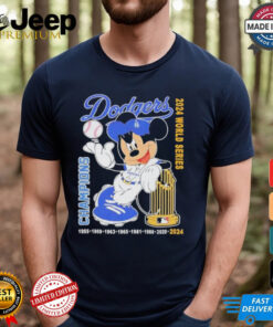 Los Angeles Dodgers Mickey Mouse World Series Champions MLB 2024 T Shirts