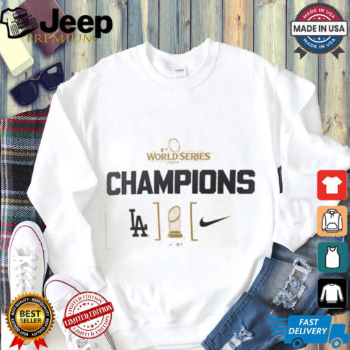 Los Angeles Dodgers Nike 2024 World Series Champions Trophy T Shirt