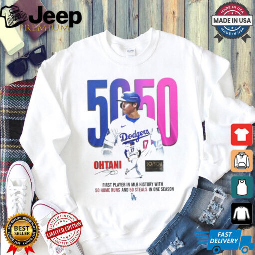 Los Angeles Dodgers Shohei Ohtani 50 50 Home Runs And Steals In One Season Signature Shirt