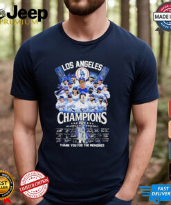 Los Angeles Dodgers World Series Champions Major League Baseball Thank You For The Memories Sigantures 2024 T shirts