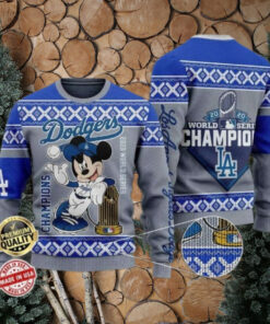 Los Angeles Dodgers World Series Champions Mickey Ugly Sweater