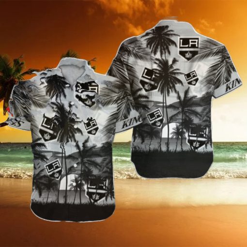 Los Angeles Kings NHL Hawaii Coconut And Logo Full Printed Hawaiian Shirt