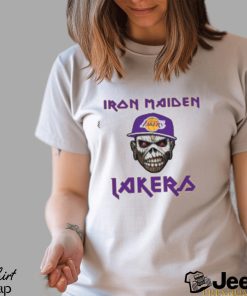 Los Angeles Lakers Iron Maiden Rock Band Music T Shirt