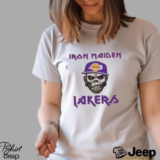 Los Angeles Lakers Iron Maiden Rock Band Music T Shirt