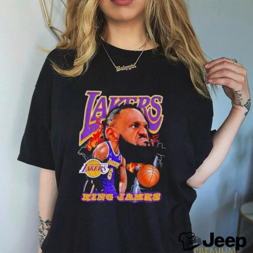 Los Angeles Lakers Lebron James king James big head signature shirt