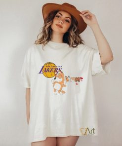 Los Angeles Lakers Mum Bluey Hearts T Shirt