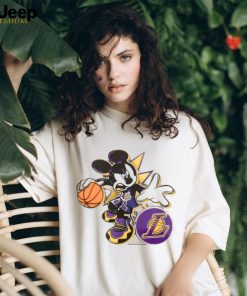Los Angeles Lakers NBA Basketball Dabbing Mickey Disney Sports T shirt